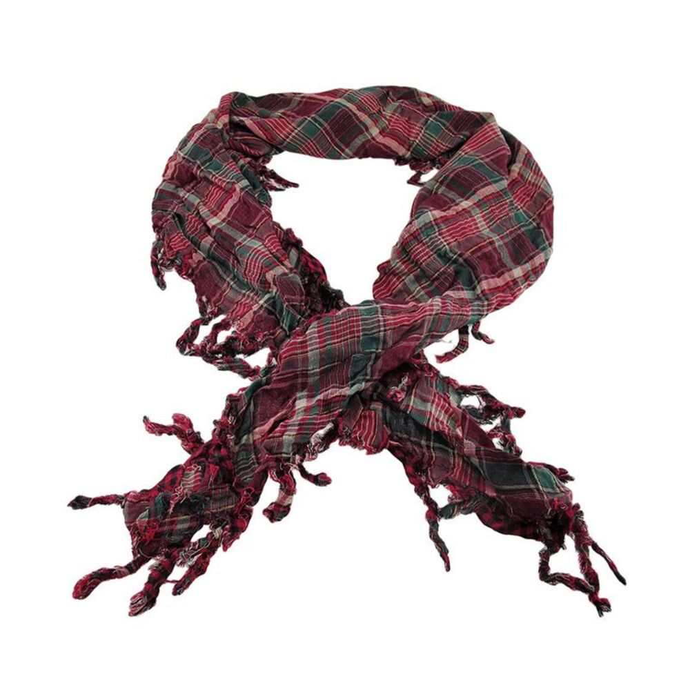 Fuchsia Plaid Triangular Reversible Neck Scarf Tartan